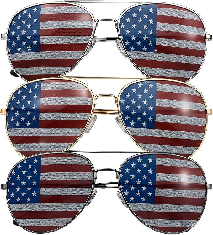 American Flag Aviator Sunglasses