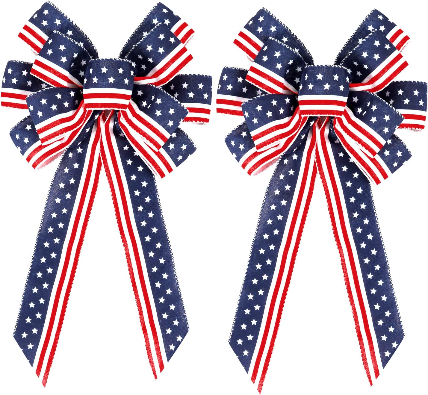 Patriotic Wreath Bow Pair