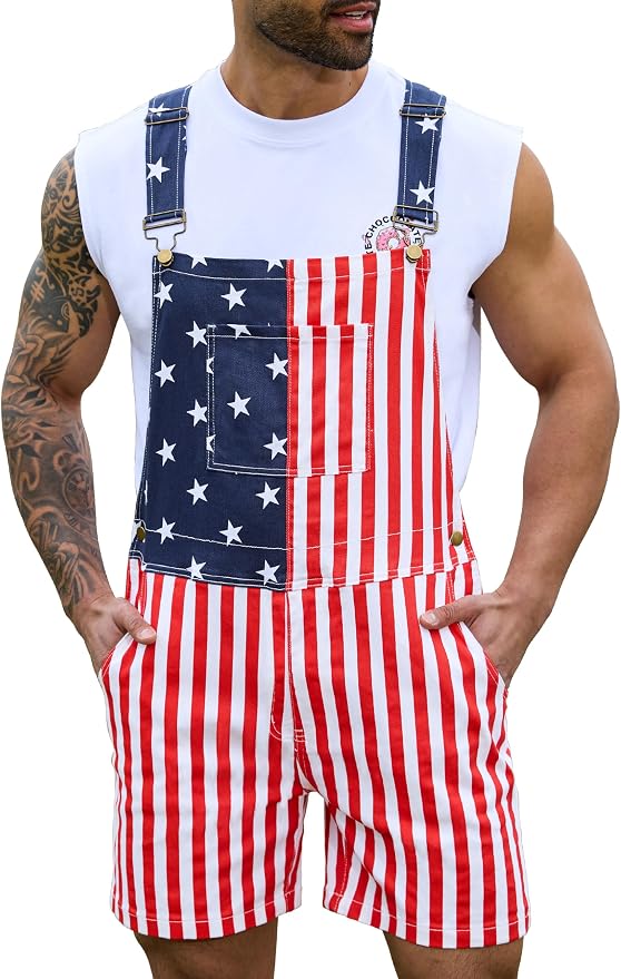 Patriotic Festival Bib Overalls