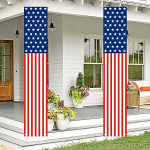Patriotic Porch Flag Banner