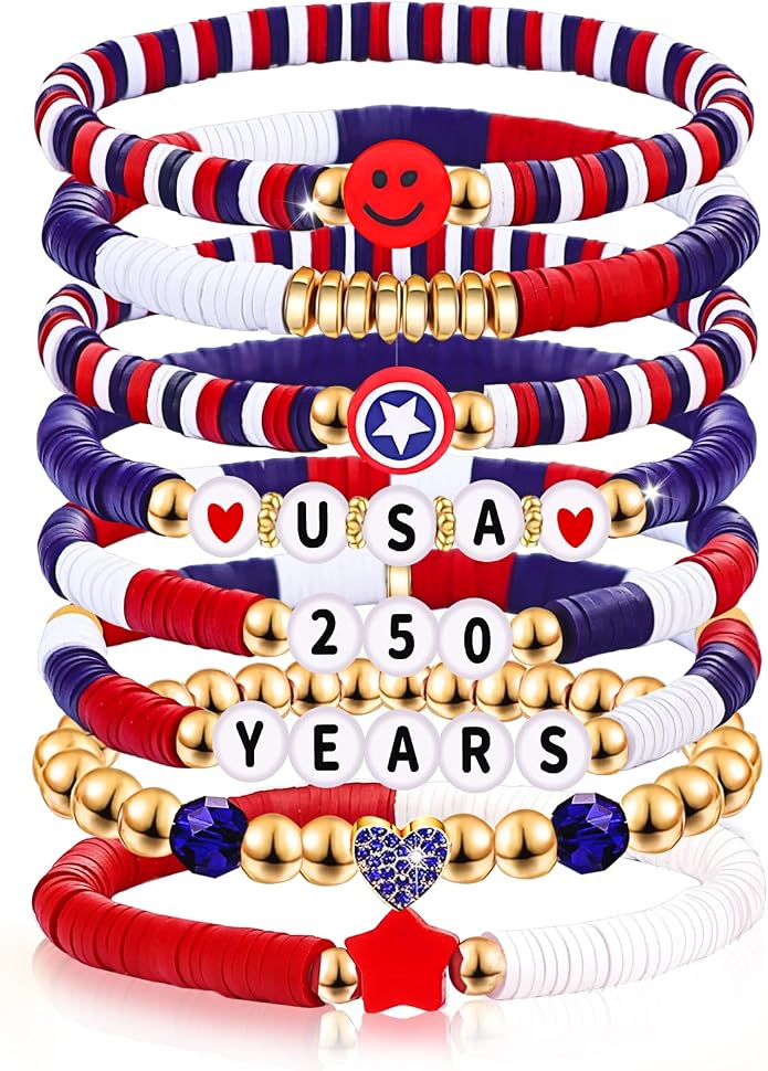 250th USA Clay Bracelets