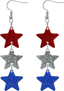 Glitter Star Anniversary Earrings