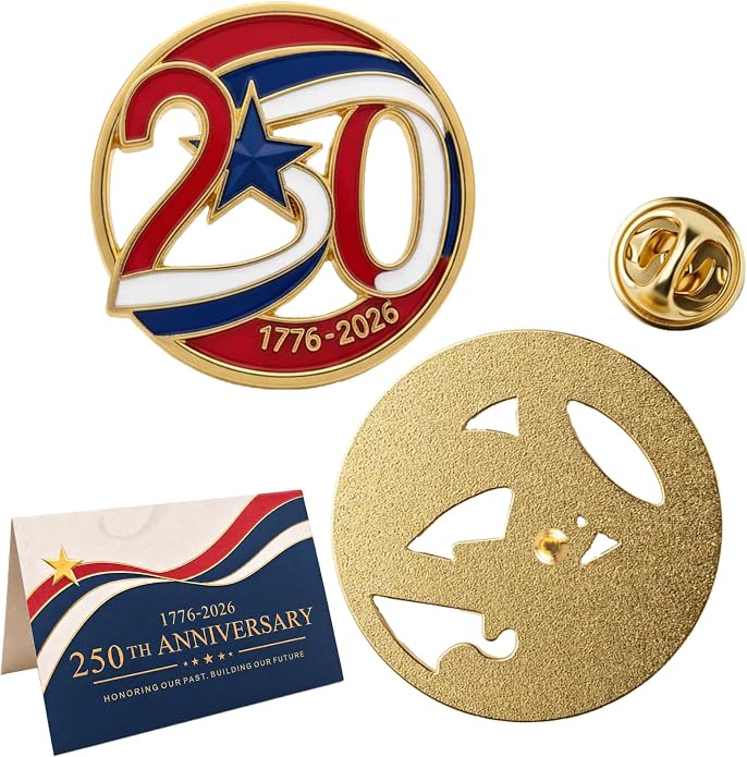 Gold Plated Anniversary Pins